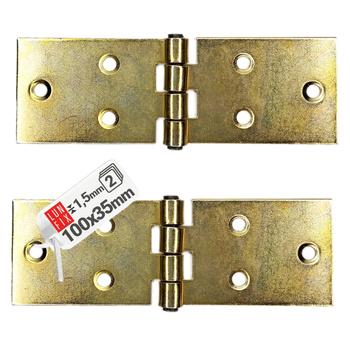 Zawias budowlany 100x35x1,5 mm prosty ocynkowany ZB1 2szt.