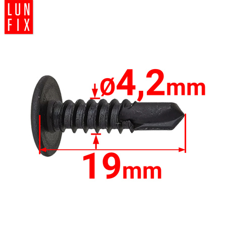 Wkręty samowiercące do metalu 4,2x19 fosfatowane 100szt.