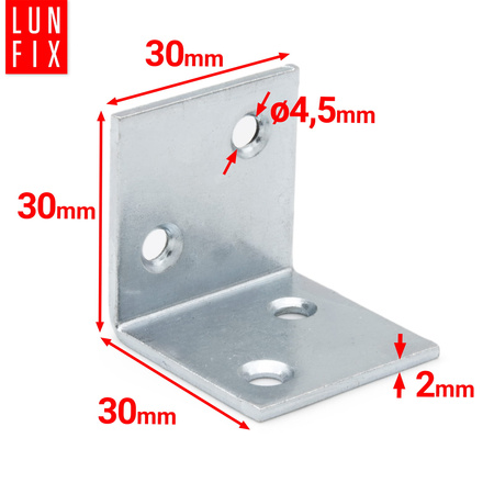 Kątownik szeroki 30x30x30x2,0 KS1 10szt.