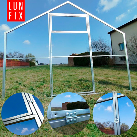 Szklarnia z poliwęglanu 2,8x10m domek profil 20x40mm grubość 6mm