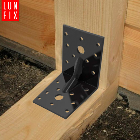 Kątownik z przetłoczeniem czarny 70x70x55x2 1szt.