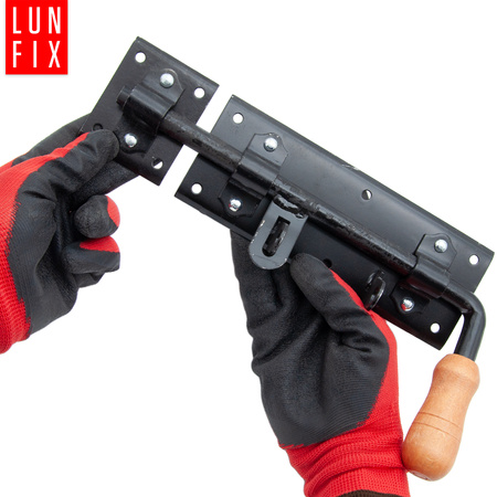 Zasuwa ryglowa 280x80mm drzwi garażu LEWA czarna WRK280