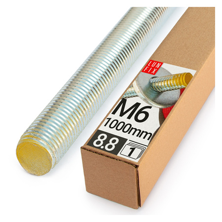 Pręt gwintowany szpilka M6 ocynkowany 1000 mm klasa 8.8 1szt.