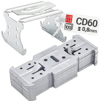 Łącznik krzyżowy CD60 płyta G-K płaski 100szt.