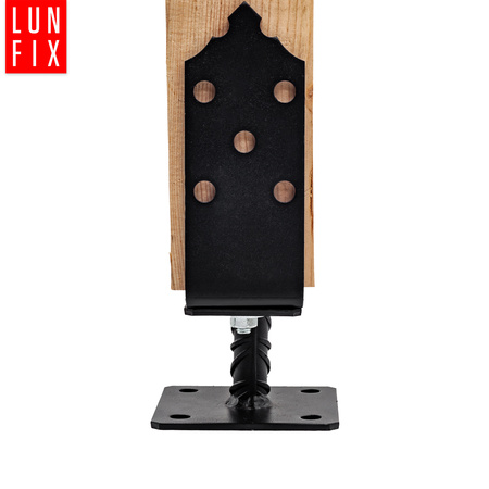 Zestaw podstawa słupa regulowana przykręcana 120-200 mm z wkrętami