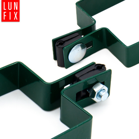 Obejma pośrednia 80x80 mm zielona komplet