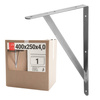 Wspornik półki 40x25cm wzmacniany stalowy