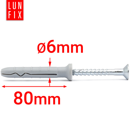 Kołki stożkowe szybkiego montażu 6x80 (100 szt.)