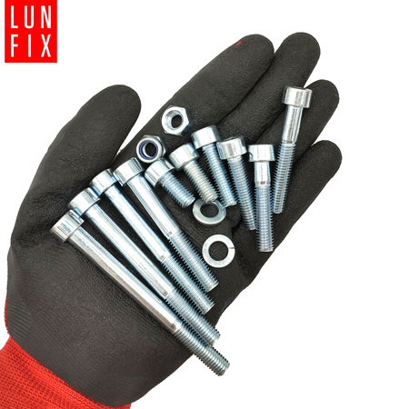 Śruby imbusowe nakrętki podkładki 420szt. M8 ocynkowane