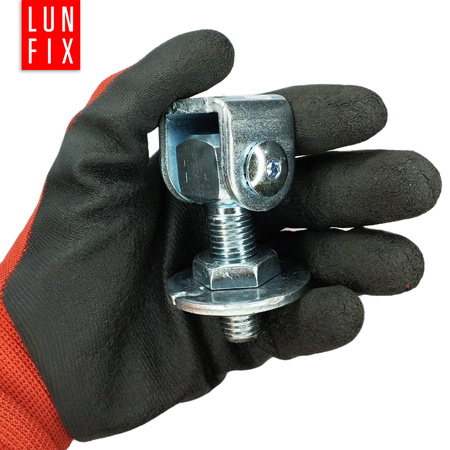 Zawias regulowany do bramy furtki M16x37 mm do wspawania ocynkowany ZRS16