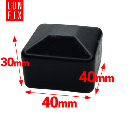 Nasadka na słupek 40x40 mm czarna daszek 100szt.