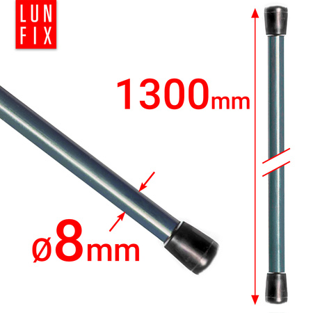 Pręt naciągowy fi8x1300 grafitowy PCV
