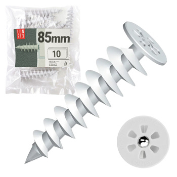 Kołek wkręcany do styropianu 90mm ślimak 10szt.