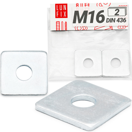 Podkładka kwadratowa M16 ocynkowana 50x50x4,5mm 2szt.