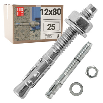 Kotwa ekspresowa do betonu M12 80mm pierścieniowa rozprężana 25szt.