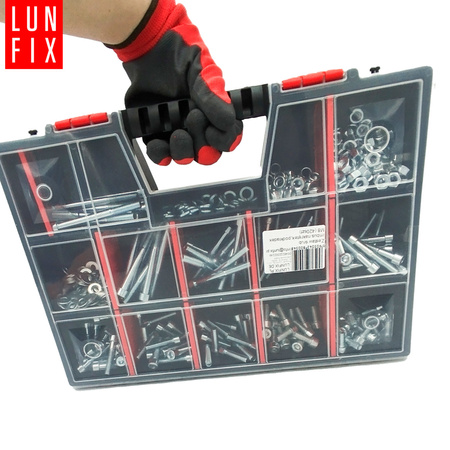 Śruby imbusowe nakrętki podkładki 420szt. M8 ocynkowane