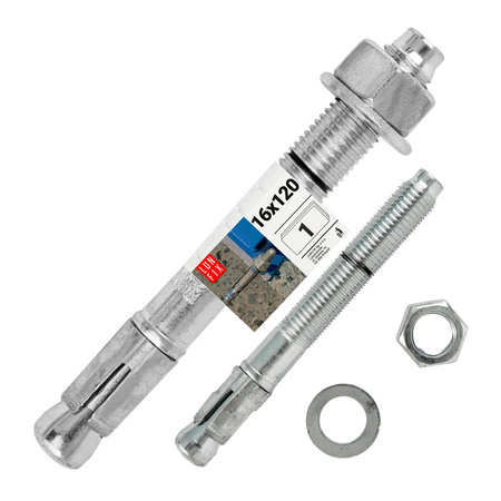 Kotwa ekspresowa do betonu M16 120mm pierścieniowa rozprężana 1 szt.