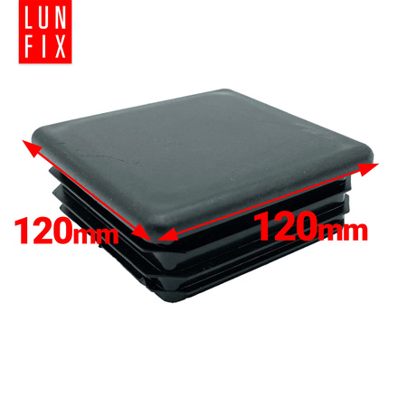 Zaślepka kwadratowa 120x120 nasadka do profili czarna 1szt.