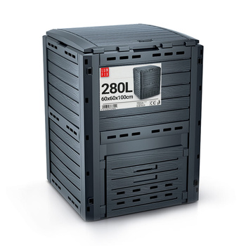 Kompostownik ogrodowy 280l na nawóz antracytowy duży