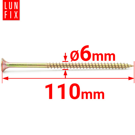 Wkręty uniwersalne 6x110 hartowane ocynkowane KDH 100szt.