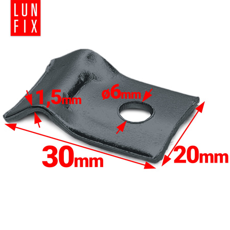 Przelotka blaszkowa uchwyt drutu paneli 5,5x19 graf 10szt.