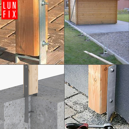 Podstawa słupa typ H 100x600x6 mm kotwa