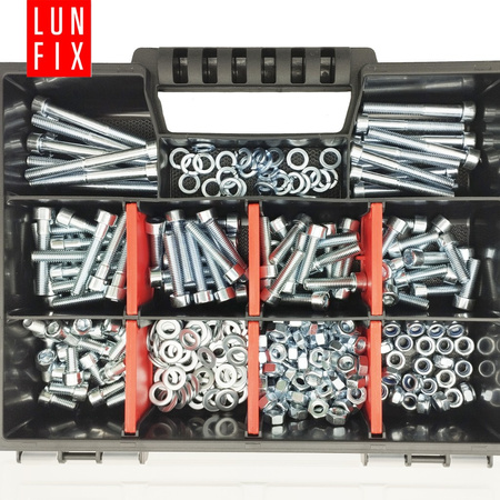 Śruby imbusowe nakrętki podkładki 300szt. M5 ocynkowane