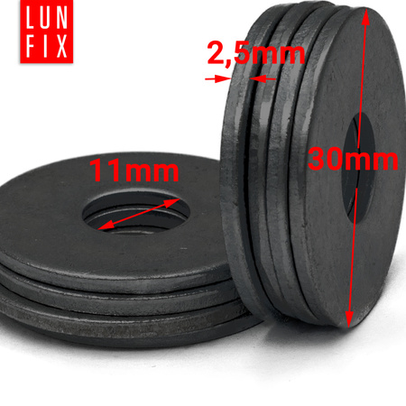 Podkładka okrągła M10 powiększona czarny ocynk DIN9021 10szt.