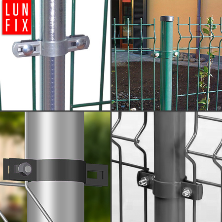 Obejma pośrednia fi60 mm grafitowa komplet