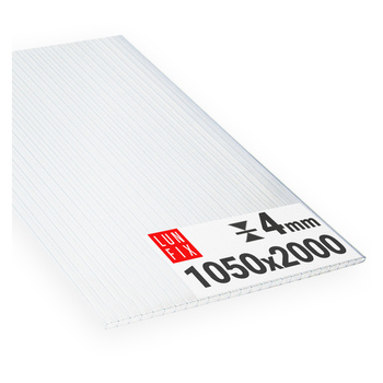 Poliwęglan komorowy 4mm płyta bezbarwna 105x200cm