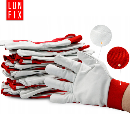 Rękawice robocze monterskie na rzep skórzane 9 L 1szt.