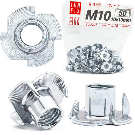 Nakrętka kłowa M10x13mm pazurkowa ocynkowana 50szt.