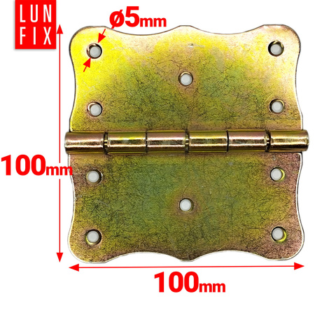Zawias budowlany 100x100x2,0 mm ozdobny ocynkowany ZBB2 1szt.