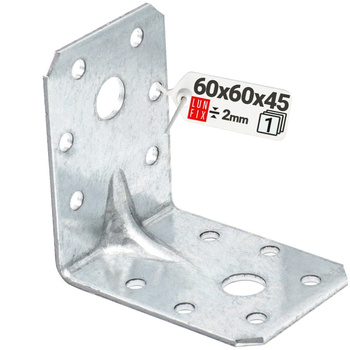 Kątownik ciesielski 60x60x45 mm montażowy 2mm 1szt.