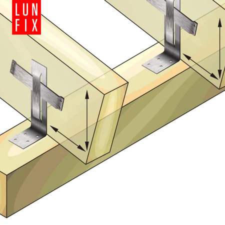 Kątownik przesuwny do domu z bali 200x135 1szt.