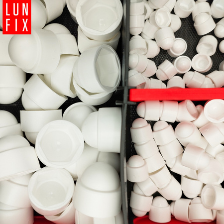 245 el. zestaw maskownic białych M5-M20 + organizer