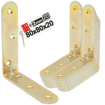 Kątownik meblowy 80x80x20x2 KR8 50szt.