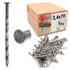 Gwoździe skręcane 3,4x70 mm czarne 5kg