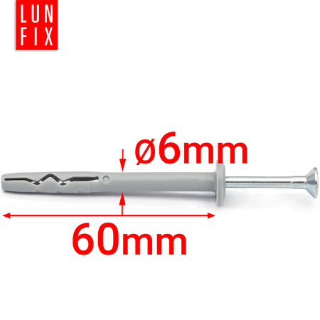 Kołki kołnierzowe szybkiego montażu 6x60 (200 szt.)