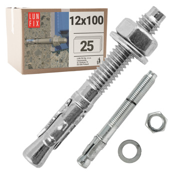 Kotwa ekspresowa do betonu M12 100mm pierścieniowa rozprężana 25szt.