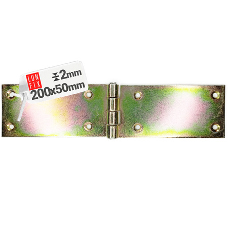 Zawias budowlany 200x50x2,0mm prosty ocynkowany ZB20 1szt.