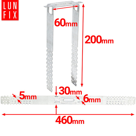 Wieszak płaski ES 60/200 profil CD60 płyta G-K 100szt.
