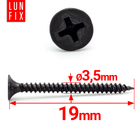 Wkręty do płyt gipsowych g-k 3,5x19 do profili metalowych KSGM 1000szt.