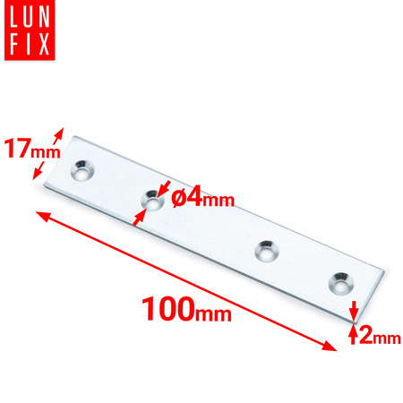 Łącznik płaski 100x17x2mm LW4 20szt.