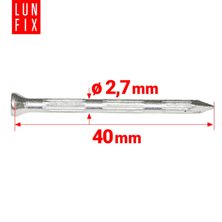 Gwoździe hartowane do betonu 2,7x40 mm 1kg