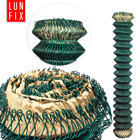 Siatka pleciona zielona 200cm oczko 50x50mm fi 2,5mm powlekana PVC 25mb