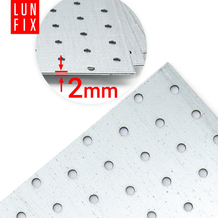 Płytka perforowana 200x60x2 PP10 łącznik ciesielski płaski 10szt.