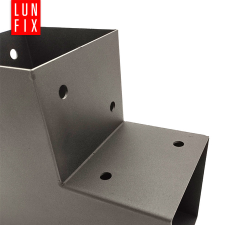 Łącznik belki kwadratowy T 120x120mm wspornik do kantówek 3 końce