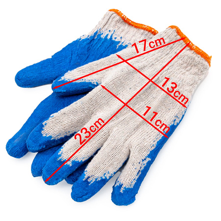 Rękawice robocze wampirki niebieskie L (10szt.)