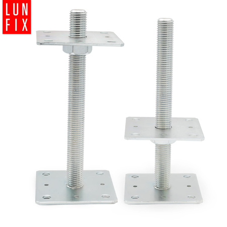 Podstawa słupa regulowana na wysokość z gwintem 80x80x250 kotwa